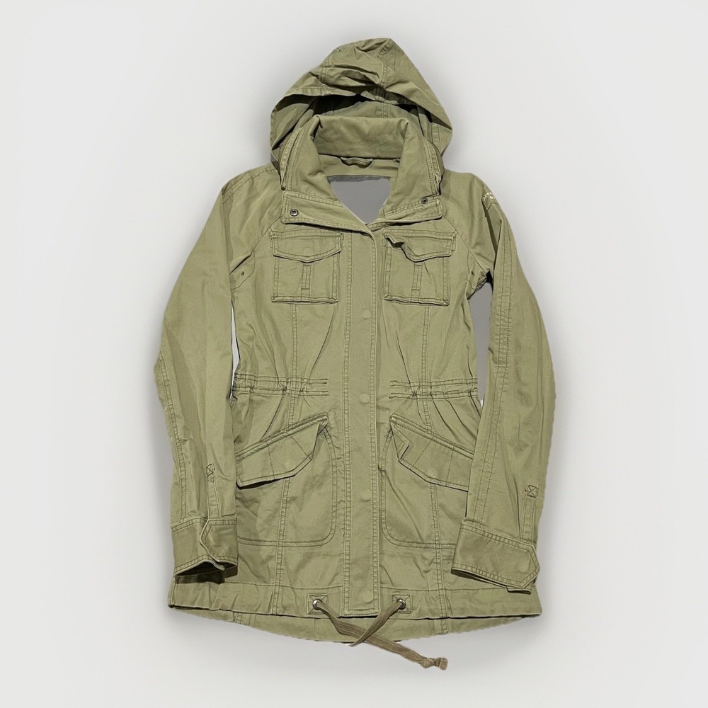 Abercrombie & Fitch Womens Green Military Anorak Field Utility Y2K Jacket XS